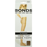 3 PACK OF Bonds Instatan Sheer Stockings Slim Tight Light Brown Small