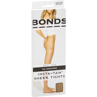 3 PACK OF Bonds Instatan Sheer Stockings Slim Tight Light Brown Large
