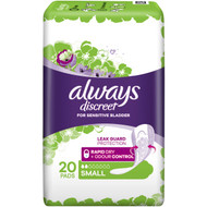 3 PACK OF Always Discreet Small For Bladder Leaks 20 pack