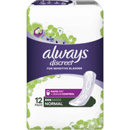 3 PACK OF Always Discreet Normal For Bladder Leaks 12 pack