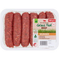 3 PACK OF WW Grass Fed Beef Sausage 500g