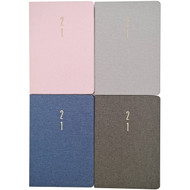 3 PACK OF 2021 A5 Fabric Diary Assorted