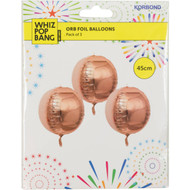 3 PACK OF Korbond Orb Foil Balloons  3 pack