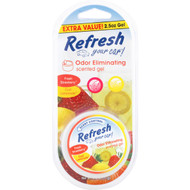 3 PACK OF Refresh Your Car Gel Cannister Fresh Strawberry Cool Lemonade 71g