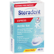 3 PACK OF Steradent Arctic Ice Tablets Denture Care 48 pack