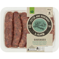 3 PACK OF WW Fetta & Rosemary Lamb Sausages 500g