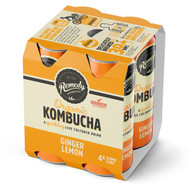 3 PACK OF Remedy Lemon Ginger Kombucha 4 pack