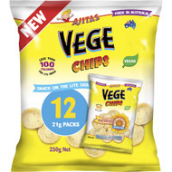 3 PACK OF Vege Chips Natural Multipack  12 pack