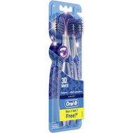 3 PACK OF Oral-b Cross Action 3d White Manual Toothbrush 3 pack
