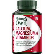 3 PACK OF Nature's Own Calcium, Magnesium & Vitamin D3 Tablets 120 pack