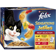 3 PACK OF Felix Sensations Jellies Meat 85g x 12 pack