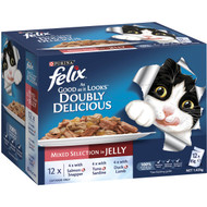 3 PACK OF Felix Doubly Delicious Mixed 85g x 12 pack