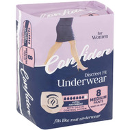 3 PACK OF Confidere Incontinence Pants Womens Medium 8 pack