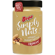 3 PACK OF Bega Simply Nuts Crunchy Peanut Butter 650g