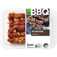 3 PACK OF WW Bbq Beef Rump Kebabs With Chipotle & Smoked Paprika 250g