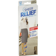 3 PACK OF Sheer Relief Firm Compress Tights 12d Natural Tall