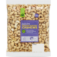 3 PACK OF WW Cashews Roasted & Salted 750g pack