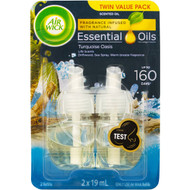 3 PACK OF Air Wick Essential Oil Turquoise Oasis Electric Twin Refill 19ml