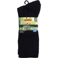 3 PACK OF Underworks Mens Bamboo Blend Crew Socks Assorted 4 pack