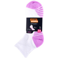 3 PACK OF Underworks Ladies Sport Anklet Socks White 5 pack