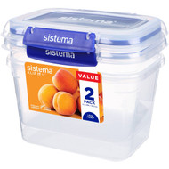 3 PACK OF Sistema Klip It Plus Rectangle 1.49l 2 pack