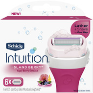 3 PACK OF Schick Intuition Island Berry Blades 6 pack