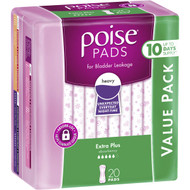 3 PACK OF Poise Incontinence Pads Extra Plus Absorbency 20 pack