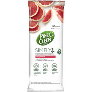3 PACK OF Pine O Cleen Simply Biodegradeable Wipes Grapefruit 90 pack