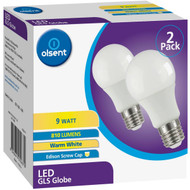 3 PACK OF Olsent Led Gls Es 9w 810lm Ww 2 pack