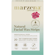 3 PACK OF Marzena Natural Facial Wax Strips 20 pack