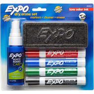 3 PACK OF Expo Chisel Whiteboard Markers Starter Kit 4 Pack