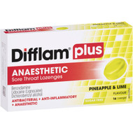 3 PACK OF Difflam Plus Anaesthetic Pinelime 16 pack