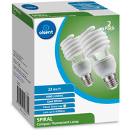 3 PACK OF Olsent Cfl Spiral Es 23w 1600lm Cw Lamp 23w Cool White 2 pack