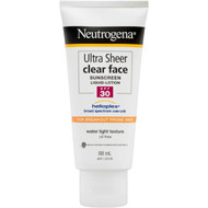 3 PACK OF Neutrogena Ultra Sheer Clear Face Sunscreen Liquid-lotion Spf 30 88ml