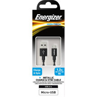 3 PACK OF Energizer Micro-usb Braided Cable 1.2 Metre