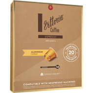 3 PACK OF Vittoria Espresso Nespresso Compatible Coffee Capsules pack 20