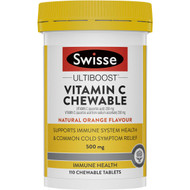 3 PACK OF Swisse Utliboost Vitamin C Chewable Tablets Orange Flavour 110 pack