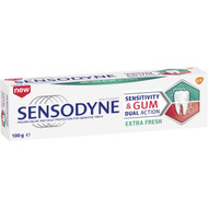 3 PACK OF Sensodyne Gum Dual Action Extra Fresh Toothpaste 100g