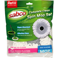 3 PACK OF Sabco Complete Clean Spin Mop Set Refill