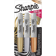 3 PACK OF Sharpie Permanent Markers Metallic 3 pack