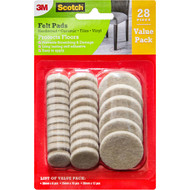 3 PACK OF Scotch Felt Pads Value Pack 28 pack