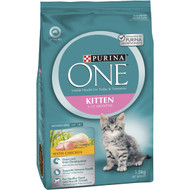 3 PACK OF Purina One Kitten Dry Food With Chicken 1.5kg