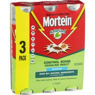 3 PACK OF Mortein Naturgard Insect Control Bomb Odourless 3 pack
