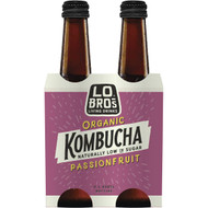 3 PACK OF Lo Bros Kombucha Passionfruit 4 pack