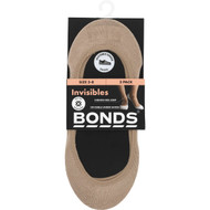 3 PACK OF Bonds Ladies Invisible Socks Size 3-8 3 pack