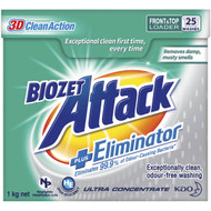 3 PACK OF Biozet Attack Odour Eliminator Powder 1kg