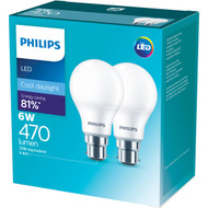 3 PACK OF Philips Led 470lm Cool Bc 2 pack