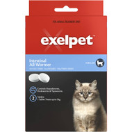 3 PACK OF Exelpet Treatment Intestinal Allwormer Cat 2 tablets