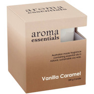 3 PACK OF Aroma Essentials Vanilla Caramel Candle 300g