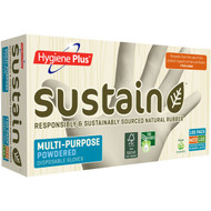 3 PACK OF Hygiene Plus Sustain Food Handling Powder Free Disposable Gloves 100 pack